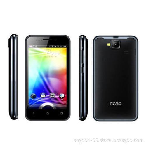 Smartphone, 4" WVGA 480 x 800p high resolution touchscreen, Android 4.0 OS